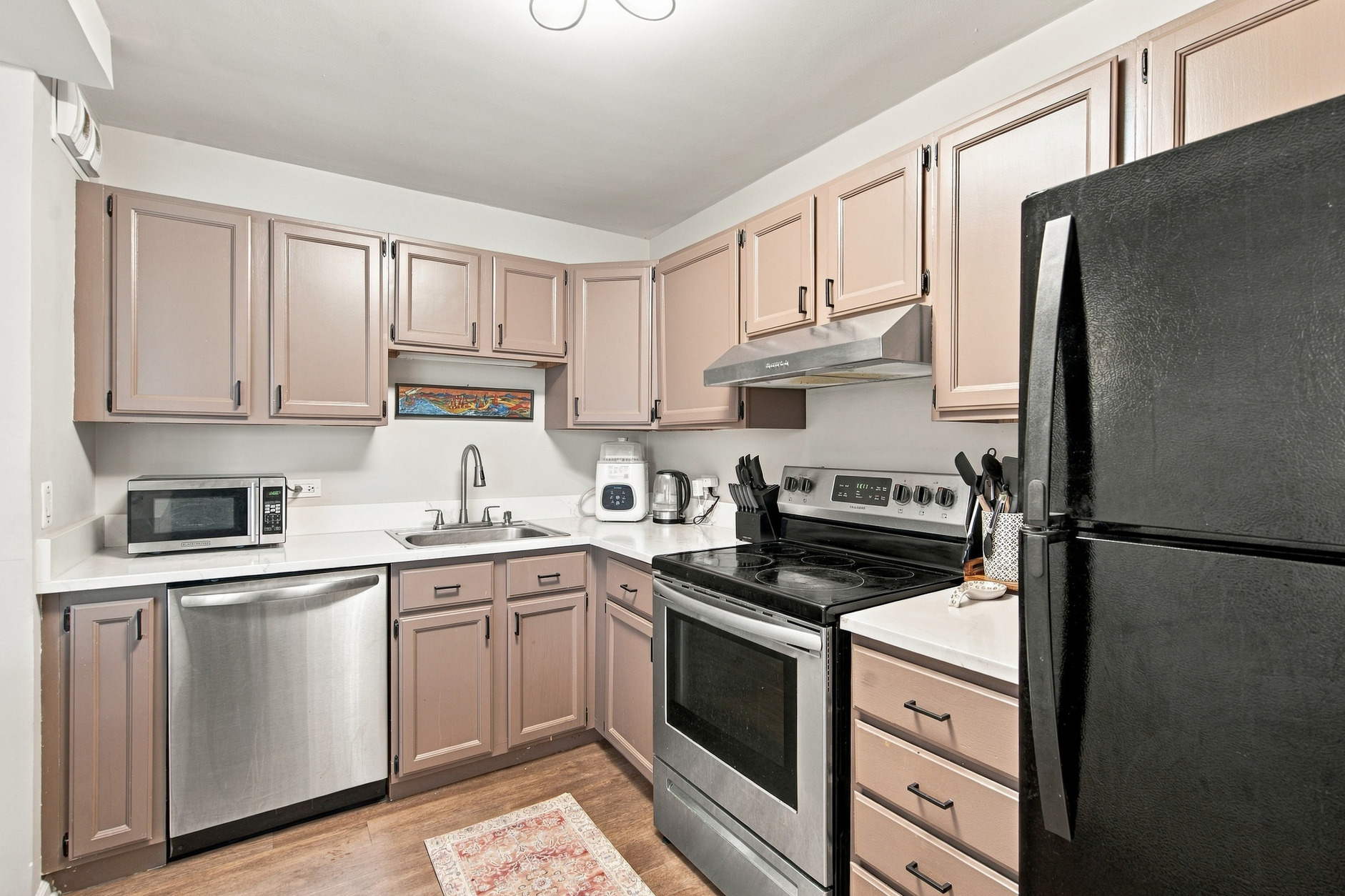 Kitchen with stainless appliances